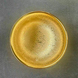 gold peacock glaze cup