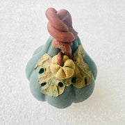 purple clay pumpkin teapet