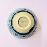 engraved butterfly blue jianware  teacup