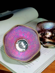 The knowing embroidery  pink jianware teacup
