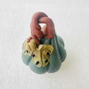 purple clay pumpkin teapet