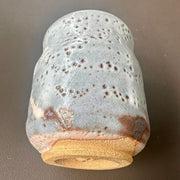 grey shinoyaki tea cup whith hand painted mark