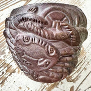 engraved naked fired crab