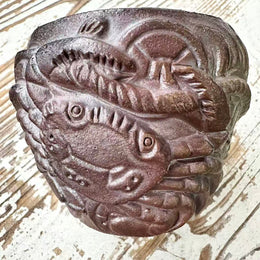 engraved naked fired crab