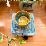 the sunflower van gogh style  sleeping dragon shape  jianware teacup
