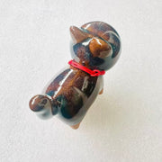 blue brown jianware cat teapet