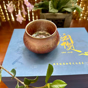 heavy pink oil drop buddha belly jianware teacup