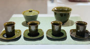 Ruyu olive jade jianware set