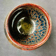 daqi lacquer embellished budha belly jianware teacup