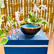 blue yaobian flower shape jianware teacup