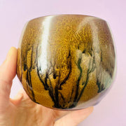 The ink tree egg shape jianware teacup
