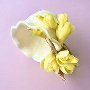 handmade magnolia glower teacup