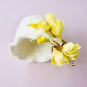 handmade magnolia glower teacup