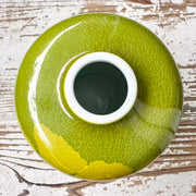 green ombre kutani ware vase