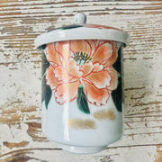 kutani ware cup with handpainted peony flower