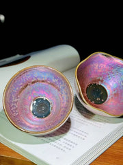 The knowing embroidery  pink jianware teacup