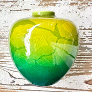 green ombre kutani ware vase