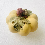 purple clay pumpkin teapet