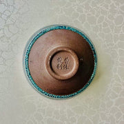 The golden peacock heart shape jianware tea cup