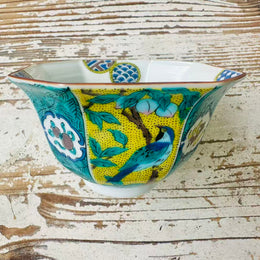 handpainted birds kutani ware teacup
