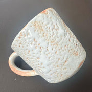 shinoyaki tea cup with painted plant