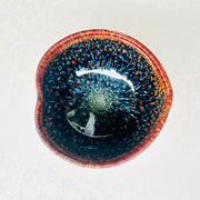 The golden peacock heart shape jianware tea cup