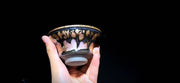 The golden rose pink oil drop glaze jianware tea cup