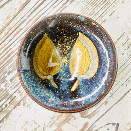 fiary tale style golden leaf woodfire jianware teacup