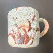 shinoyaki tea cup with painted plant