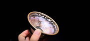 The golden rose pink oil drop glaze jianware tea cup