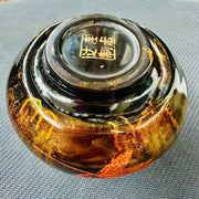daqi lacquer embellished budha belly jianware teacup