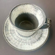 mishima kohiki coffee cup with plate