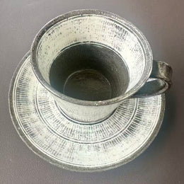 mishima kohiki coffee cup with plate