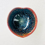 The golden peacock heart shape jianware tea cup