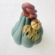 purple clay pumpkin teapet
